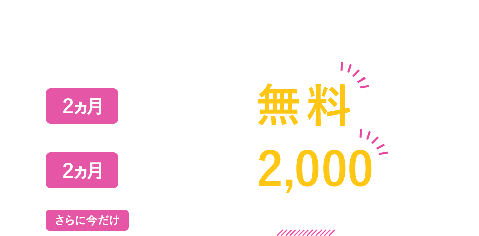 web入会限定!お試しキャンペーン実施中！