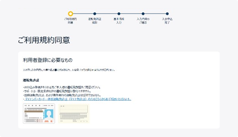 ご利用規約同意