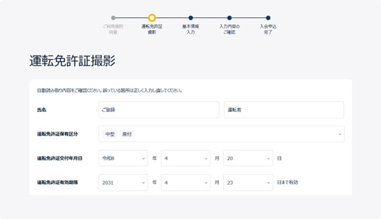 3運転免許証撮影