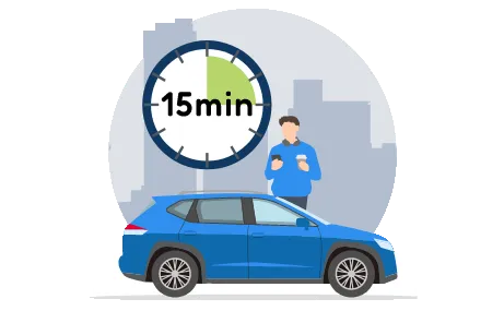 前の利用が終了していれば乗車の15分前から貸出可能