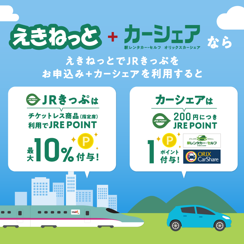 えきねっと＋カーシェア