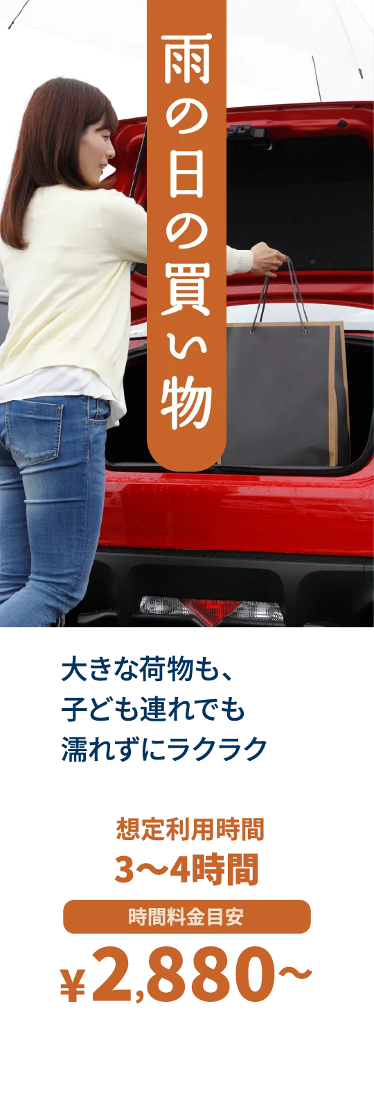 雨の日の買い物